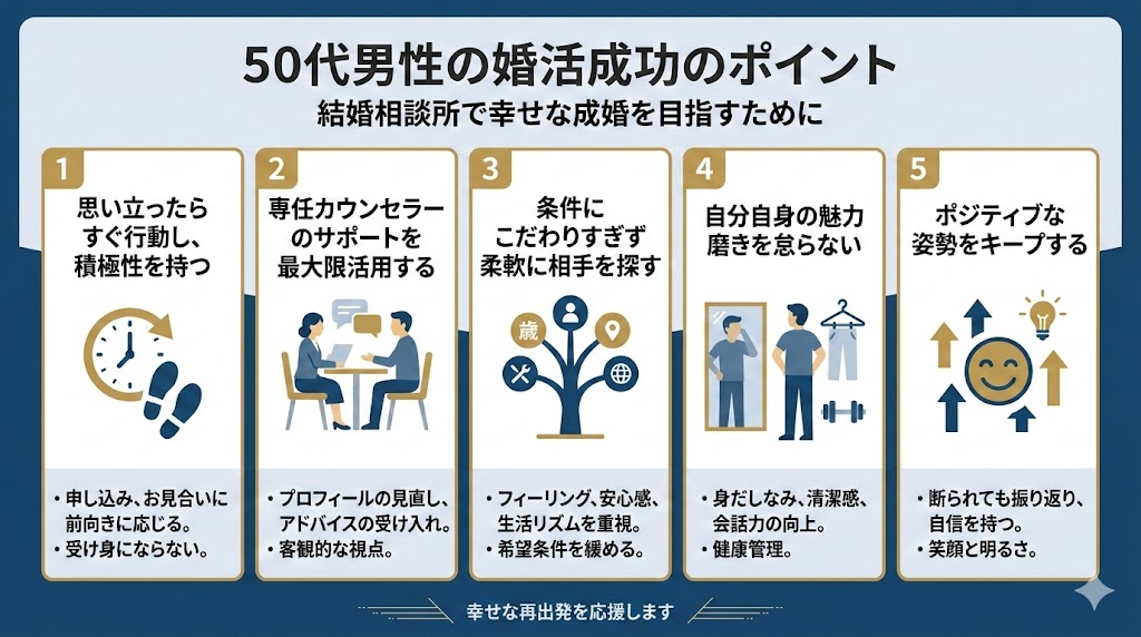 50代男性の成婚率と成婚までの期間