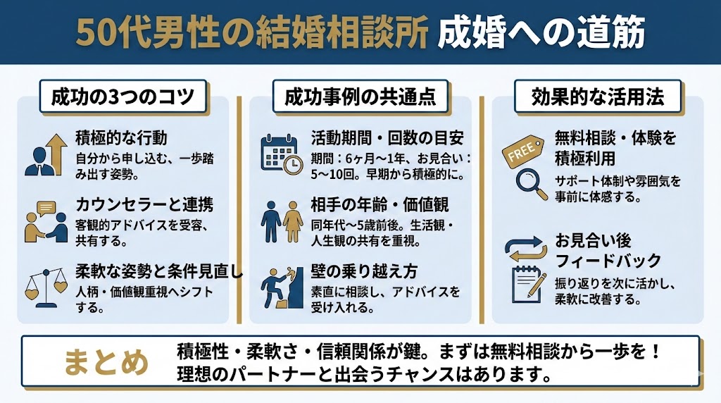 50代男性が婚活で成婚するためのコツ