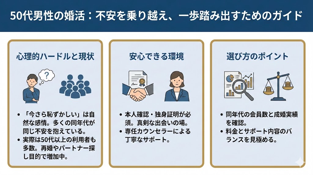 50代男性に合った結婚相談所の選び方